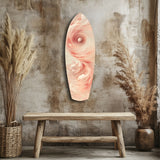 Glasbild Rosa Wirbel - 90x30 cm