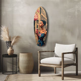 Modern City Life Glass Wall Art