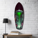 Alien Invade Glass Wall Art