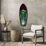 Alien Invade Glass Wall Art