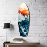 Colors of the Sunset in the Ocean Glass Wall Art