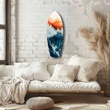 Colors of the Sunset in the Ocean Glass Wall Art