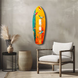 Birds in Colors Glass Wall Art