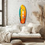 Birds in Colors Glass Wall Art