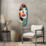 Woman in Style Glass Wall Art