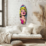 Marilyn Monroe Popart Glass Wall Art