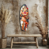 Ritratto glamour «La stella più luminosa» quadro in vetro - 90x30 cm