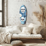 Surf Skull California Dreams Glass Wall Art