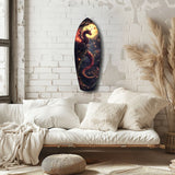 Moonlit Dragon Flight of the Night Glass Wall Art