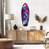 Addicted to Surfing Glass Wall Art