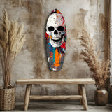 Skull in the Street Art Glass Wall Art