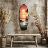 Sunset Dreams in the Ocean Glass Wall Art - 90x30 cm