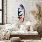 Wavy Ocean Glass Wall Art