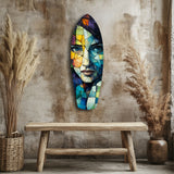 Fragmented Beauty Glasbild - 90x30 cm