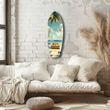 Timeless by the Sea V4 Glass Wall Art