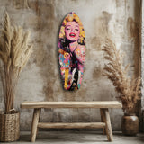 Blonde Silver-Screen Icon Tableau en verre - 90x30 cm