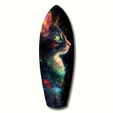 Celestial Cat Glass Wall Art