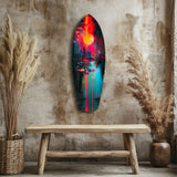 Dark City Glass Wall Art - 90x30 cm