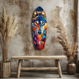 Alone Wolf V2 Glass Wall Art - 90x30 cm