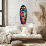 Alone Wolf V2 Glass Wall Art