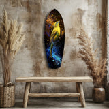 Yellow Bird Tableau en verre - 90x30 cm