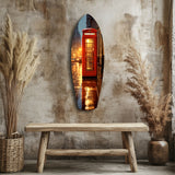 London Phone Booth Glasbild - 90x30 cm