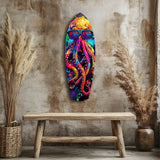 Mr Octopus Glass Wall Art - 90x30 cm