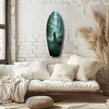 Light Saber in the Woods Glass Wall Art