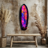 Colorful Feather Glasbild - 90x30 cm