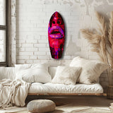 Colorful Lips V5 Glass Wall Art