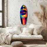 Colorful Lips V6 Glass Wall Art