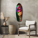 Colorful Lips V11 Glass Wall Art