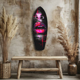 Colorful Lips V16 Quadro su vetro - 90x30 cm