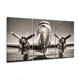 Plane Mega Glass Wall Art - 140x72 cm
