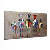 Quadro in vetro Mega Zebre - 140x72 cm