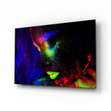 Woman Portrait 31 Glass Wall Art - 72x46 cm