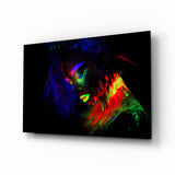 Female Portrait 32 Glass Wall Art - 72x46 cm
