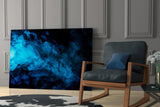 Blue Smoke Glass Wall Art.