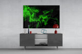 Green Smoke Glass Wall Art.