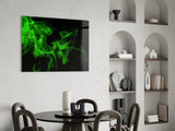 Green Smoke Glass Wall Art.