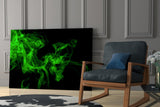 Green Smoke Glass Wall Art.