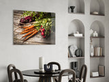 Carrot and Radish Glass Wall Art.