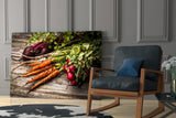 Carrot and Radish Glass Wall Art.