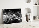 White Smoke Glass Wall Art.