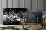 White Smoke Glass Wall Art.
