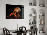 Komodo Dragon Glass Wall Art.