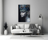 Woman Portrait 38 Glass Wall Art.