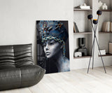 Woman Portrait 38 Glass Wall Art.