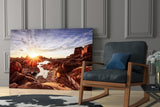 Canyon and Sunset Glass Wall Art.