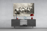 Running Horses Glass Wall Art.